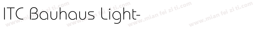 ITC Bauhaus Light字体转换